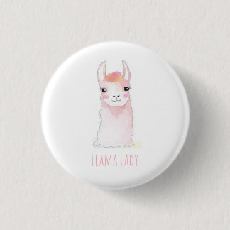 Llama Lady Button