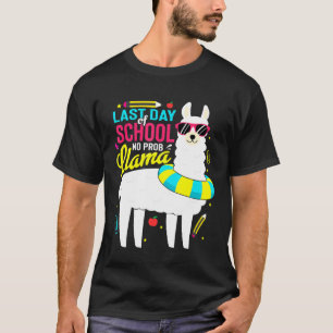 Llama Last Day Of School Boys Girls Teacher T-Shirt