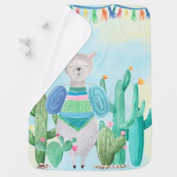 Llama "let's Go On An Adventure" Baby Blanket by K_Morrison_Designs at Zazzle