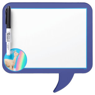 Llama Licking Rainbow Dry Erase Board