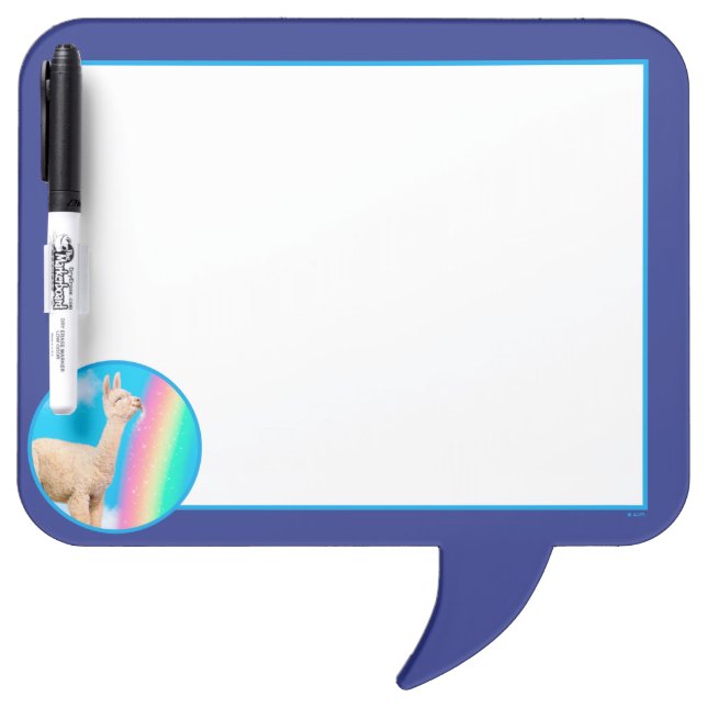 Llama Licking Rainbow Dry Erase Board (Front)