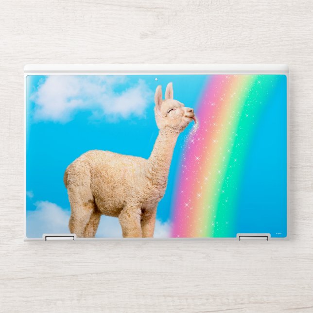 Llama Licking Rainbow HP Laptop Skin (Front)