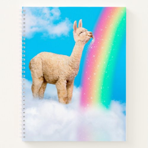 Llama Licking Rainbow Notebook