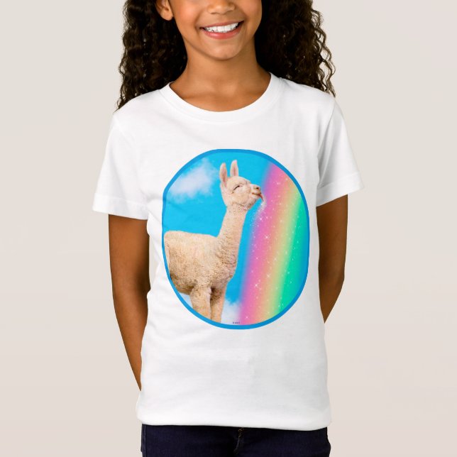 Llama Licking Rainbow T-Shirt (Front)