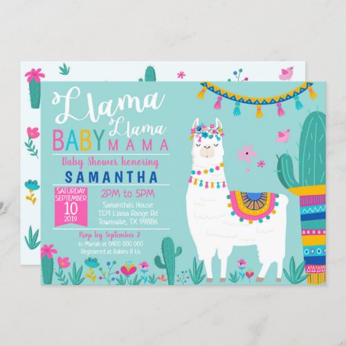 Llama Llama Baby Mama Baby Shower Invitation