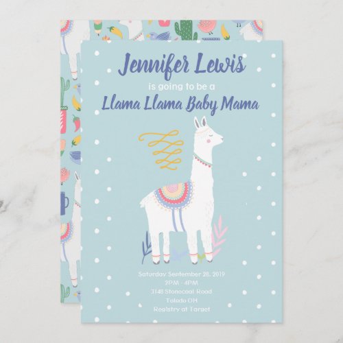 Llama Llama Baby Mama Baby Shower Invitation