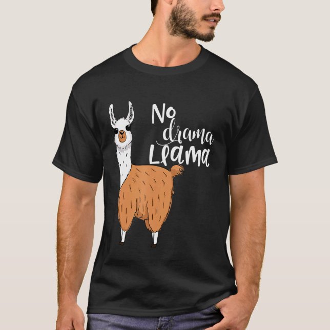 Llama Llama Costume Llama Pajamas No Drama Llama T-Shirt (Front)