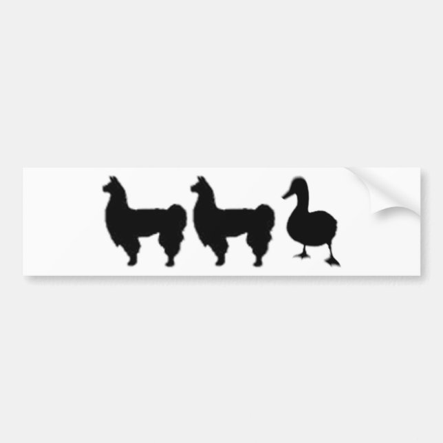 Llama Llama Duck Bumper Sticker (Front)