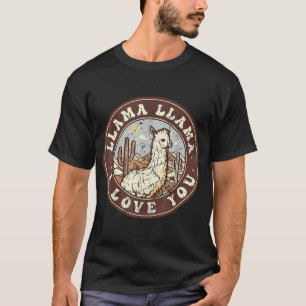 Llama Llama I Love You Retro Style touch of Alpaca T-Shirt