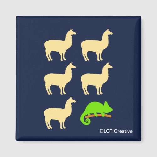 Llama Llama Llama Llama Llama Chameleon Magnet