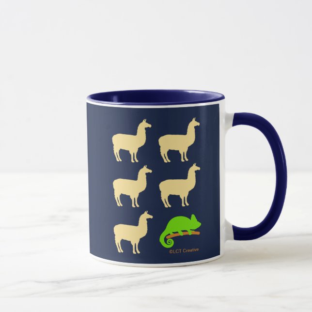 Llama Llama Llama Llama Llama Chameleon Mug (Right)