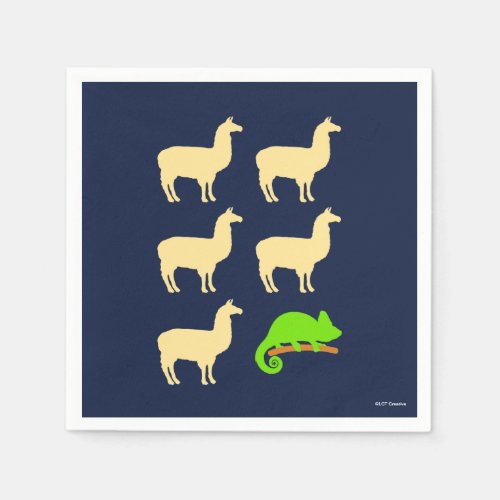 Llama Llama Llama Llama Llama Chameleon Napkins