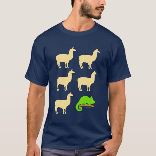Llama Llama Llama Llama Llama Chameleon T_Shirt