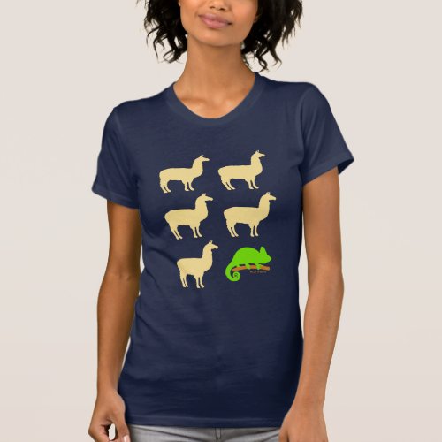 Llama Llama Llama Llama Llama Chameleon T_Shirt