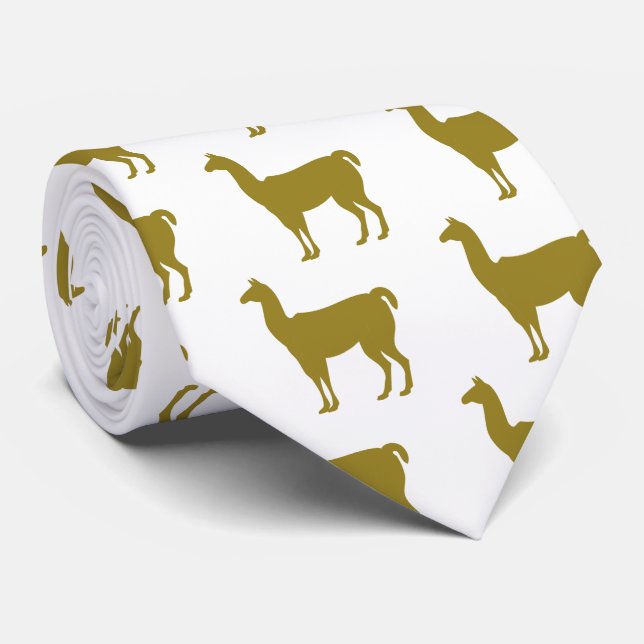 Llama Llamasn Farm Neck Tie (Rolled)