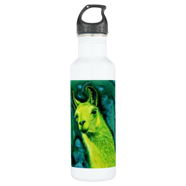 Llama - "Llemon-Llime Llama" Stainless Steel Water Bottle (Front)