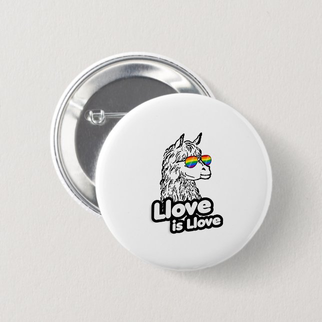 Llama: Llove is Llove Button (Front & Back)