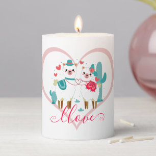 Llama Llove  Pillar Candle