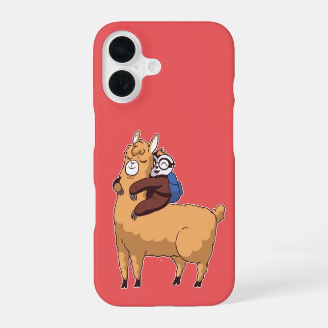 Llama Love Hug Iphone Case (Back)