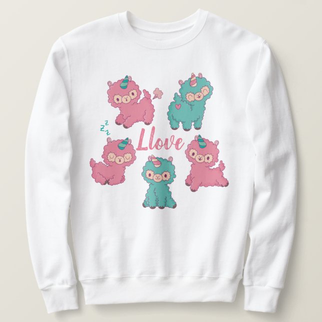 Llama Love Sweatshirt (Design Front)