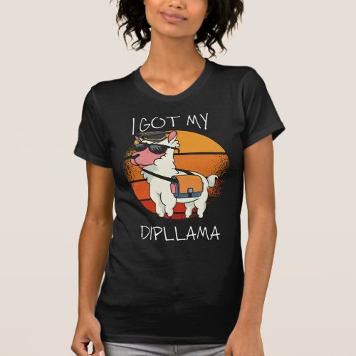 LLama Lover _ I Got My Dipllama _ Vintage School G T_Shirt