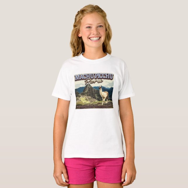 LLAMA - MACHU PICCHU PERU T-Shirt (Front Full)