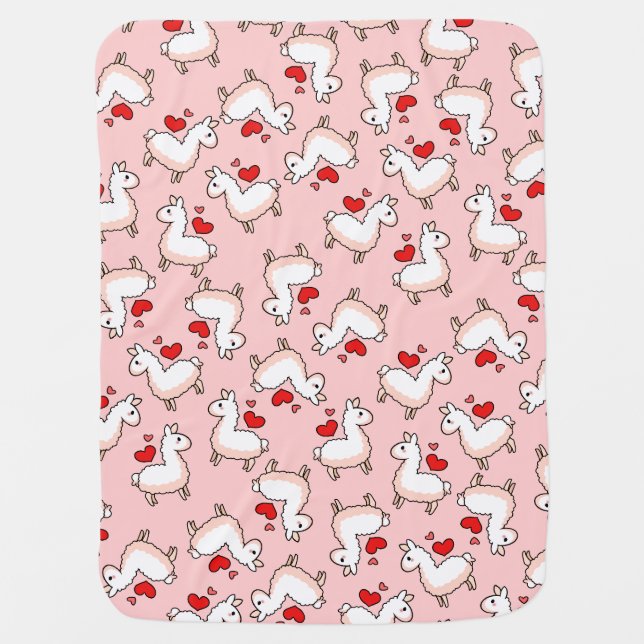 Llama Madness Swaddle Blanket (Front)