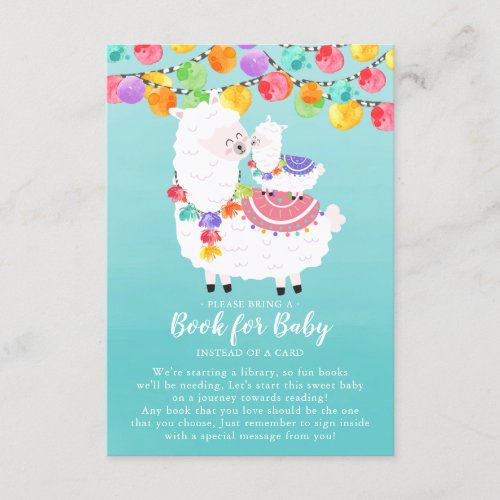 Llama Mama Baby Shower Book for Baby Card