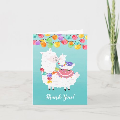 Llama Mama Baby Shower Thank You Note