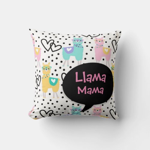 Llama Mama Cute Pillow  Mothers Day Gift