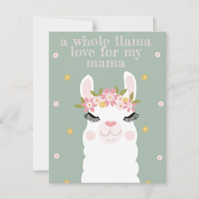 LLama Mama Holiday Card (Front)