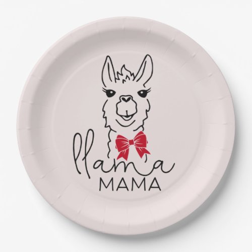 Llama Mama Paper Plate