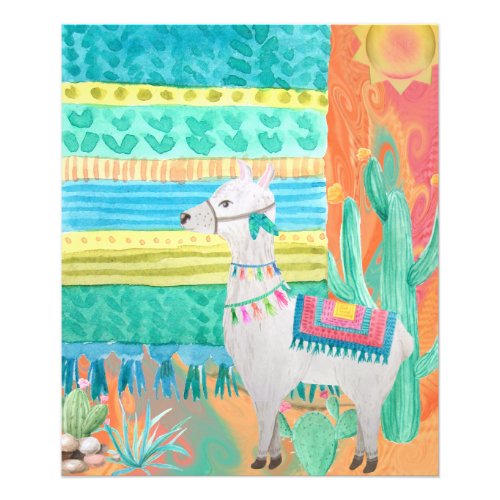 Llama Mama Poster Mexico Fiesta Photo Print