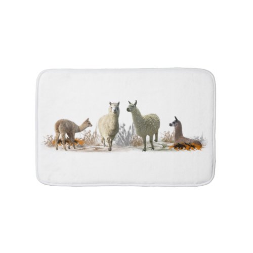 Llama Meadow Bath Mat choose colour