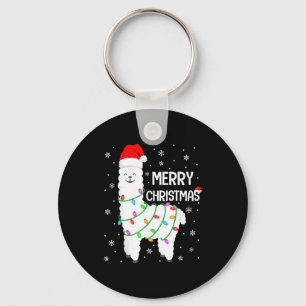 Llama Merry Christmas Kids Funny Llama Christmas L Keychain