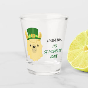 Llama Mia St Paddy's Day Shot Glass