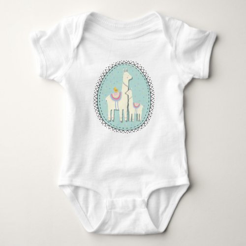 Llama momma and baby bodysuit