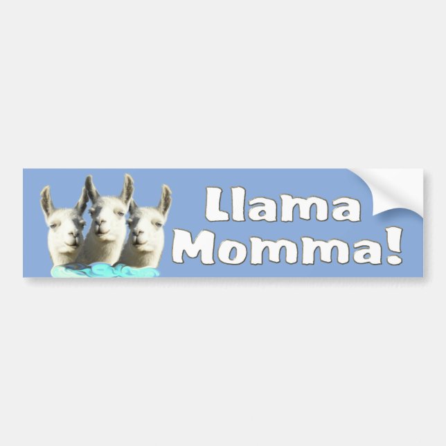 Llama Momma Bumper STICKER (Front)