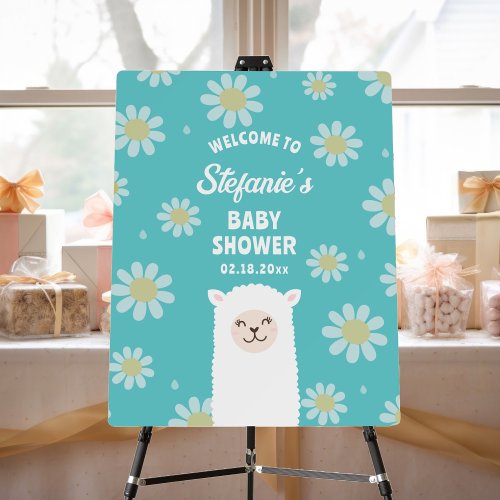 Llama Momma Gender Neutral Baby Shower Welcome Foam Board