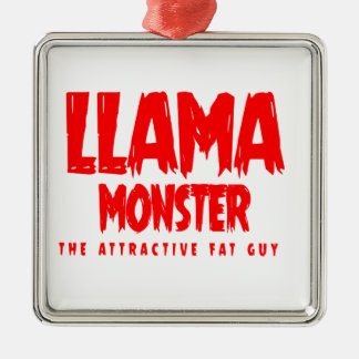 Llama Monster Red Logo Metal Ornament