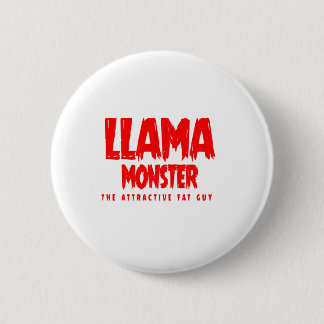 Llama Monster Red Logo Pinback Button