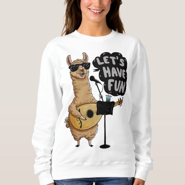 Llama Music Party Sweatshirt (Front)