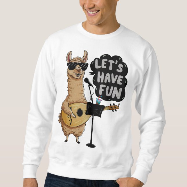 Llama Music Party Sweatshirt (Front)