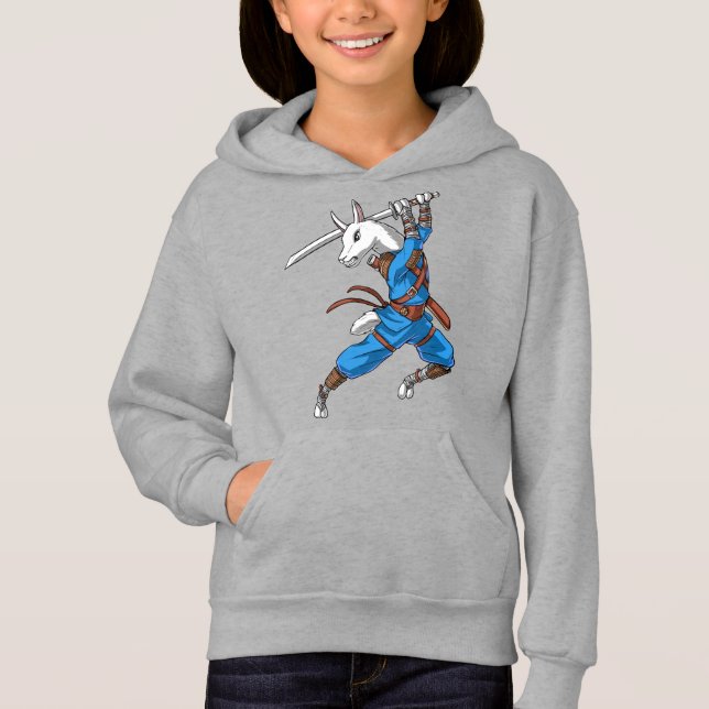 Llama Ninja Samurai Hoodie (Front)