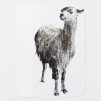 Llama not your Mama blanket. Stroller Blanket