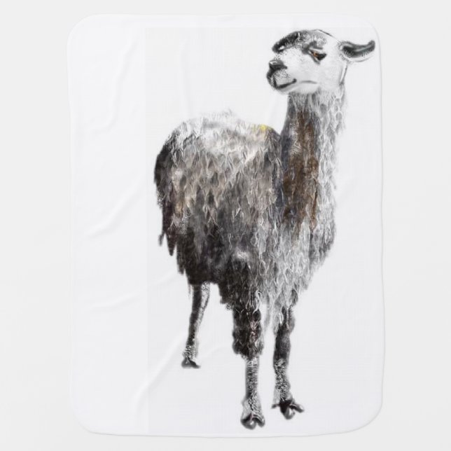 Llama not your Mama blanket. Stroller Blanket (Front)