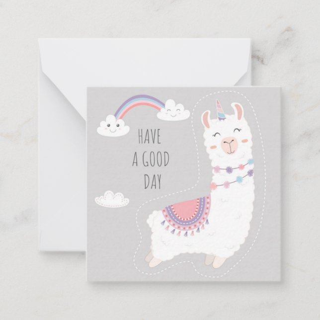 Llama Note Card (Front)