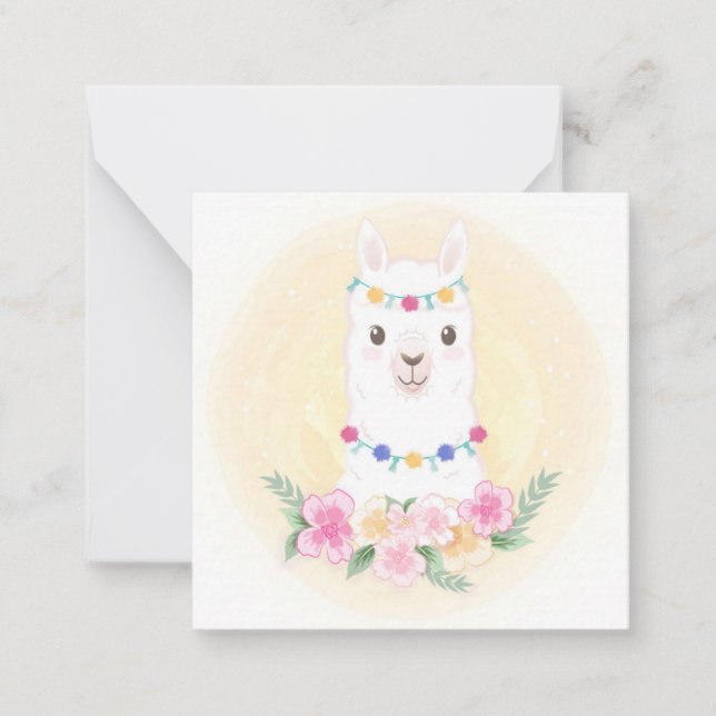 Llama Note Card (Front)