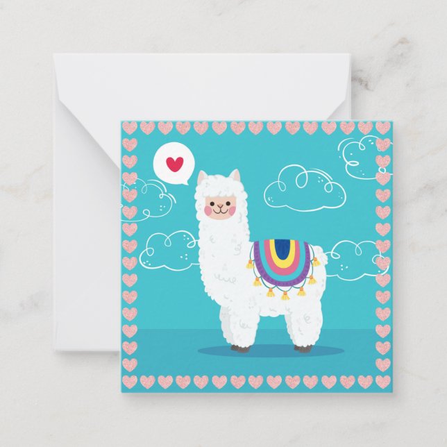 Llama Note Card (Front)