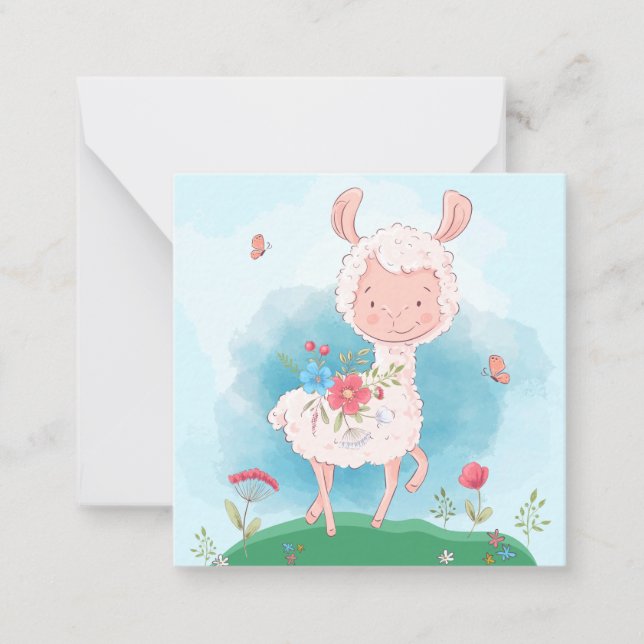 Llama Note Card (Front)